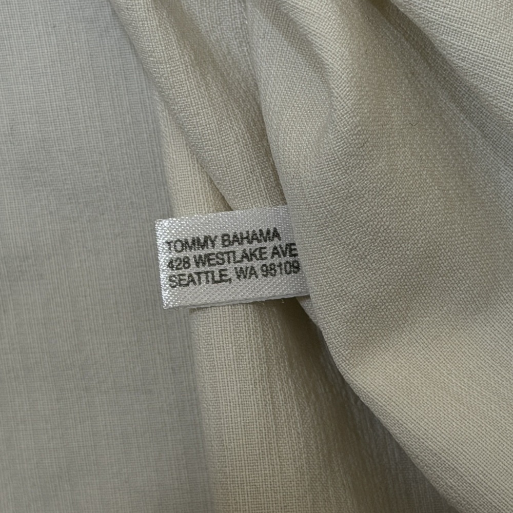 Tommy Bahama Men Button Up Shirt Large Silk Wine Glass Camp Embroidered Hawaiian - Picture 10 of 16